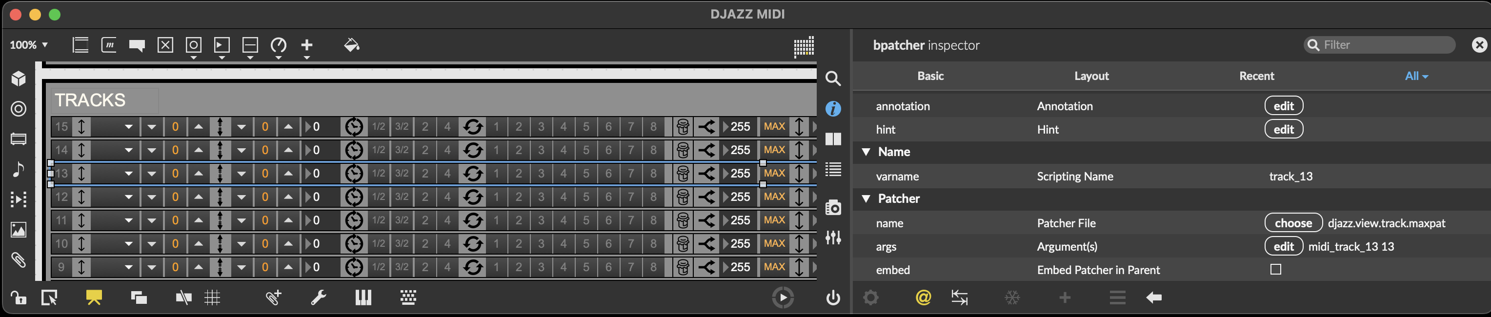 midi track labeled